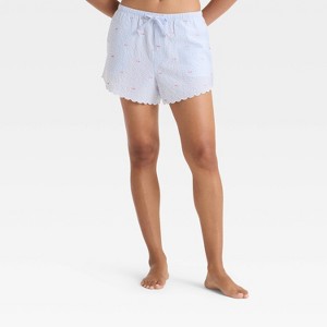 Women's Scalloped Edge Pajama Shorts - Auden™ - 1 of 3