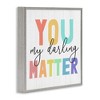 Stupell Industries You Darling Matter Rainbow Letters Framed Giclee Art, Gray, 12" x 12" - 2 of 4