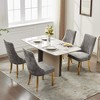Vynxaria Gray Dining Chairs Set of 2 with Golden Legs - 4 of 4