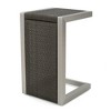 Outdoor Side Table, Home C-Shaped PE Accent Table, Wicker Side Coffee Table Outdoor Side Tables Patio Furniture End Tables - 4 of 4