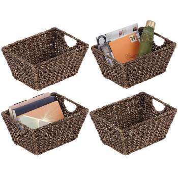 Juvale Set Of 3 Small Wicker Baskets For Storage, Woven Nesting