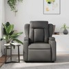 vidaXL Gray Faux Leather Massage Recliner Chair with Manual Recline, Cup Holders, USB Vibration Massage Function, and Padded Seating - 3 of 4