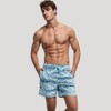 Anna-Kaci Swim Men's Abstract Print Swim Trunks with Quick-Dry Fabric and Adjustable Drawstring Waistband - 3 of 4
