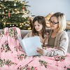 Lomsoe Christmas Throw Blanket, Winter Xmas Holiday Festival Cute Plaid Snowman Santa Gingerbread Blanket for Women Men. - 2 of 4