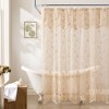 HLC.ME Harper Lace Shower Curtain for Bathroom with Floral Vine Design and Attached Valance – Elegant Victorian Classic Style - 4 of 4