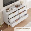 homfan Dresser for Bedroom, 6 Drawer Dresser with Metal Legs, Modern Dressers Chest Organizer with Wide Storage, Wood Chest of Drawers - 4 of 4