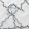 Kate Aurora Lux Home 2 Pack Shabby Trellis Semi Sheer Embroidered Clover Grommet Top Curtains - 4 of 4
