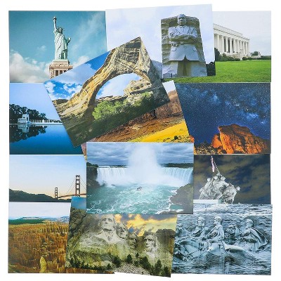 Best Paper Greetings 40-Pack USA Travel Postcards Variety Pack of United States National Monuments, Self Mailer Mailing, 20 Designs