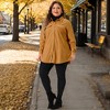 Women's Plus Size Long Sleeve Pockets Casual Corduroy Button Down Shirts with Pockets  - Agnes Orinda - 3 of 4