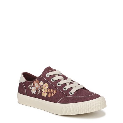 deep red floral canvas