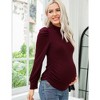LXT-Maternity Top Shirts Pregnant Ruched Tunic Pullover Top - 3 of 4