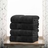 Luxury Cotton Heavyweight Ultra-Plush Bath Towel Set of 4 by Blue Nile Mills - 2 of 4