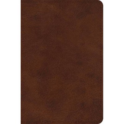ESV Large Print Bible (Trutone, Deep Brown) - (Leather Bound)