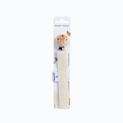 Moss and Fawn Linen Pacifier Clip