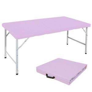 AZL1 Life Concept Folding Table 4ft Portable Easy Clean Stable Foldable No Assembly with Handle for Camping Parties Home, Purple, 27.95"*26.38"*3.54" - 1 of 4