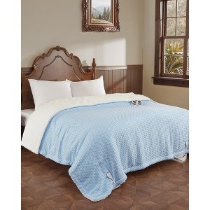 Coucheta Waffle Weave Heated Throw Blanket with LCD Controller, 6 Heat Levels & 4H Auto Shut-Off, Fast Heating, Machine Washable, ETL Certified - 1 of 4