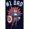 Men's Marvel #1 Dad Cartoon Captain America Pull Over Hoodie - 2 of 4