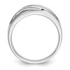 Black Bow Jewelry Men's 6.4mm 14K White or Yellow Gold 1/4 Ctw Diamond Tapered Band - 2 of 4