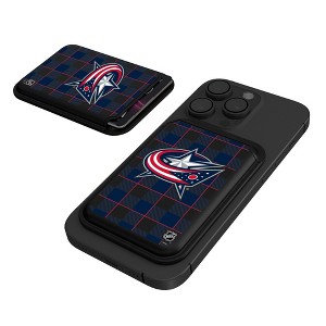 Keyscaper NHL Eastern Conference Teams Plaid Black Magnetic Credit Card Wallet - 1 of 3