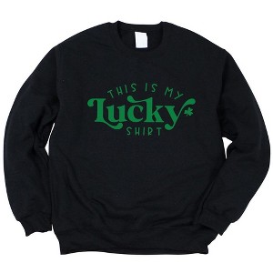 Simply Sage Market Women's Graphic Sweatshirt This Is My Lucky Shirt - 1 of 4