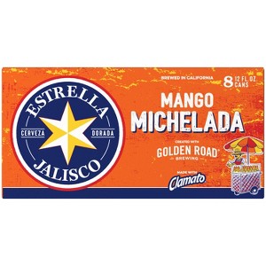 Golden Road Estrella Jalisco Mango Michelada Beer - 8pk/12 fl oz Cans - 1 of 4