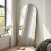MAYEERTY Aluminum Arched Gold Full Length Mirror with Stand for Living Room Bedroom - 3 of 4