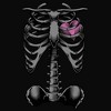 Juniors Womens Lost Gods Halloween Skeleton Rib Cage Heart Cowl Neck Sweatshirt - 2 of 4