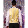 INSPIRE CHIC Men's Business Slim Fit V Neck Sleeveless Striped Vest - 3 of 4