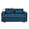 TiranisuBest 3-IN-1 Modern Gray Velvet Loveseat Sofa Bed, Adjustable Backrest, Easy Assembly, and Plush Comfort for Living Room or Guest Room - 4 of 4