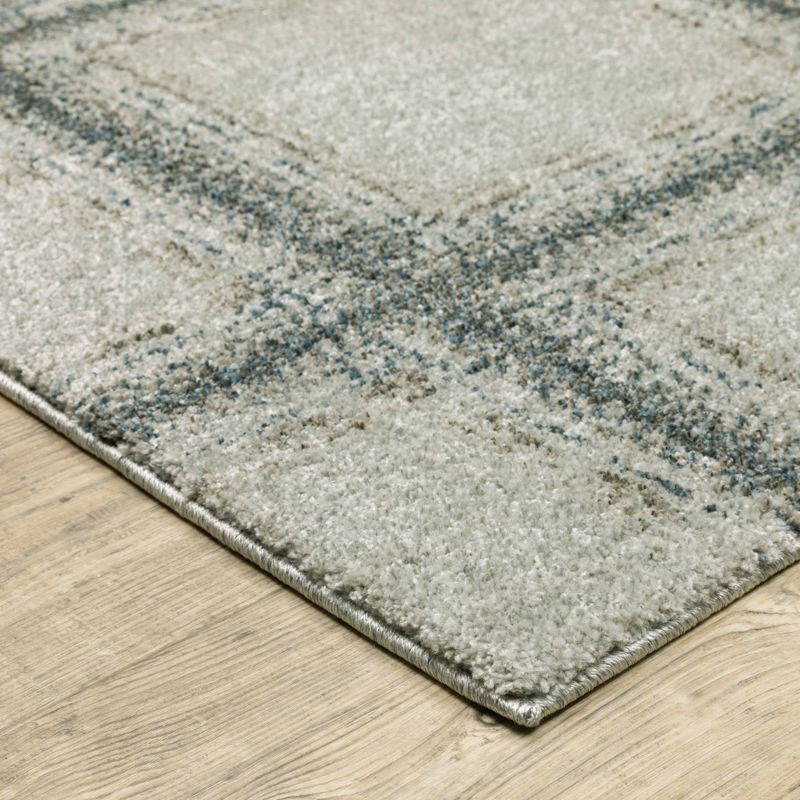 Atwood Casual Geometric Indoor Area Rug Gray/Teal - Captiv8e Designs, 3 of 8