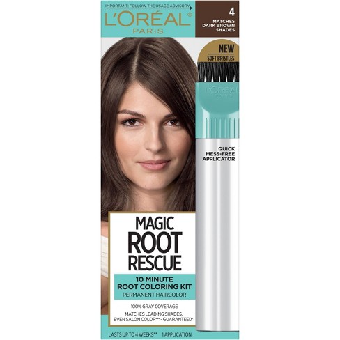L'oreal Paris Root Rescue Permanent Hair Color - Dark Brown 4 : Target