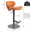 NicBex Swivel Adjustable Height Bar Stools,Counter Height Bar Stools with Titanium Stainless Steel Base,Counter Stools for Home Kitchen Cafe - 3 of 4