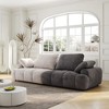 NicBex 86.6" Large Size Couches for Living Room, Contrast Design Suede Loveseat Sofa, Modern Upholstered 3-Seater Sofas for Living Room - 4 of 4