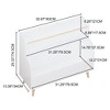 TopComfy Decorative Storage Cabinets Kids Bookshelf with Open Storage for Kids Room, White, 32.68"*13.39"*29.53" - 3 of 4