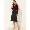 INSPIRE CHIC Women's Long Sleeve Cocktail Party Open Front Cropped Velvet Bolero Shrugs - 3 of 4