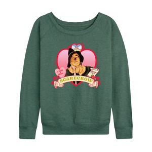 Women's - Wizard of Oz - Heart Scarecrow Lightweight French Terry Slouchy - 1 of 4
