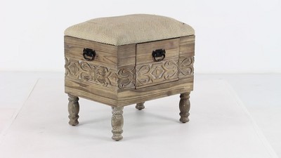 Stool with drawer hot sale