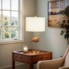 Fortune Candy 26" Matte Gold Polyresin Flamingo Table Lamp With White Drum Shade, Modern Decor for Living Room or Bedroom - 2 of 4
