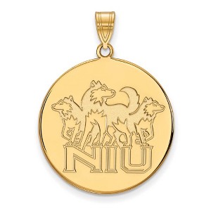 Black Bow Jewelry 14k Yellow Gold Northern Illinois Huskies NCAA Extra Large Pendant - 1 of 3