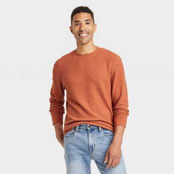 Men's Long Sleeve Textured Crewneck Shirt - Goodfellow & Co™