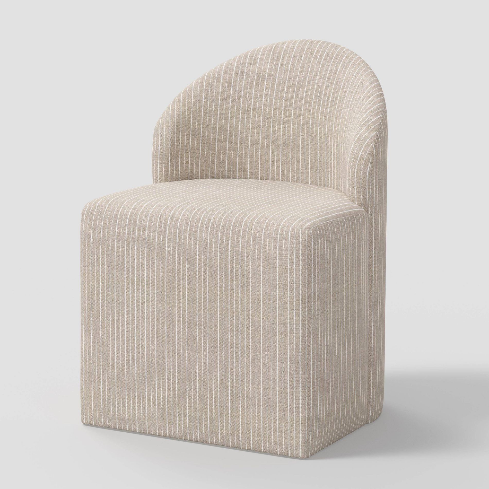 Ella Tub Upholstered Dining Chair Pinstripe Linen - Threshold™