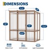 8x13FT Greenhouse Kit with Pergola, Wooden Greenhouse with Cedar Frame, Greenhouses with Roof Vent, Wood and Polycarbonate Walk-in Greenhouses - 2 of 4