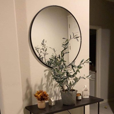 28 Round Decorative Wall Mirror Black - Project 62™