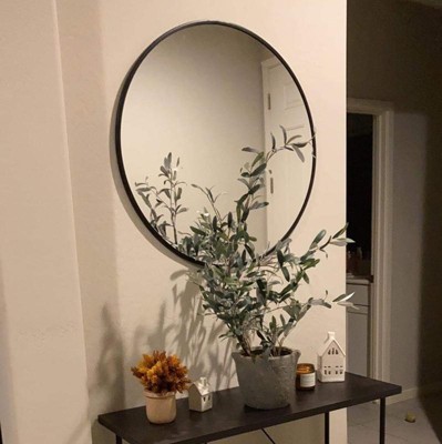 32 Round Decorative Wall Mirror Black - Project 62™ : Target