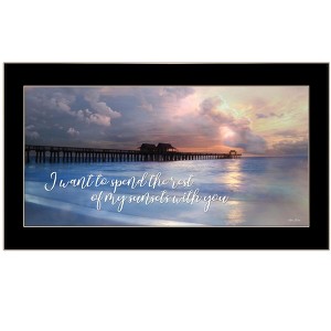 HomeRoots Rest of My Sunsets Black Framed Print Wall Art - 1 of 4