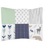 Sweet Jojo Designs Gender Neutral Unisex Twin Comforter Bedding Set Woodsy Blue Green Grey 4pc - 2 of 3