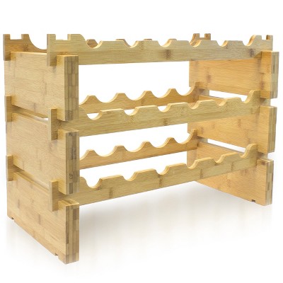 Sorbus bamboo style wine rack for home, cabinet or pantry : Target
