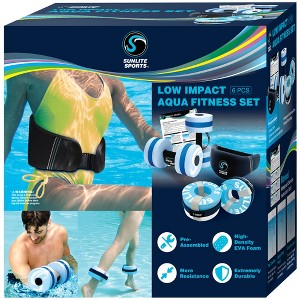 Sunlite Sports Water Workout Combo Set, High Density Water Weight, Swim Belt, Soft Padded, Water Aerobics, Aqua Therapy, Pool Fitness, Water Exercise - 1 of 4
