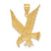 Black Bow Jewelry 14k Yellow Gold Diamond Cut Eagle Pendant - 3 of 4