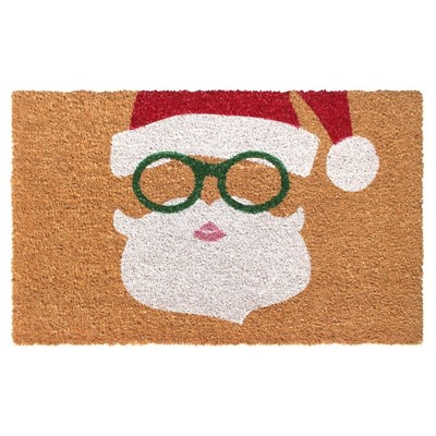 1'6" x 2'6" Tufted Santa Doormat White/Red/Green - Raj